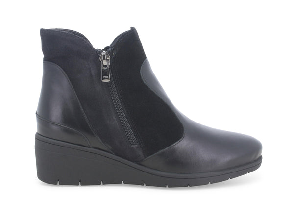 Melluso Tronchetti Comfort 2 Lampo Zeppa Tomaia Camoscio Nero K91624-227216